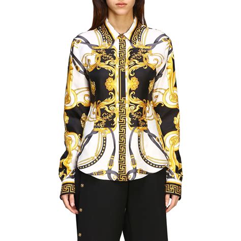 versace top womens sale|versace silk shirt women.